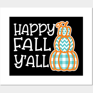 Happy Fall Y’all Halloween Autumn Southern Cute Posters and Art